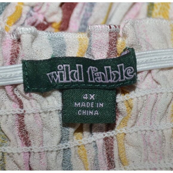 Wild Fable Striped Sleeveless Maxi Dress Plus Size 4X Tie Up Straps Sundress - Picture 9 of 11